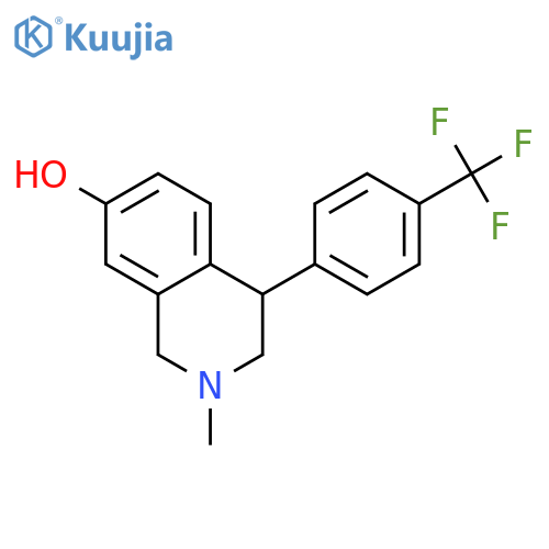 7-ISOQUINOLINOL, 1,2,3,4-TETRAHYDRO-2-METHYL-4-[4-(TRIFLUOROMETHYL)PHENYL]- structure