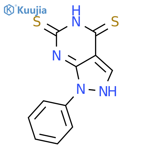 1-phenyl-1H-pyrazolo[3,4-d]pyrimidine-4,6(2H,5H)-dithione structure