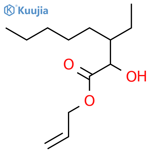 Prop-2-enyl 3-ethyl-2-hydroxyoctanoate structure