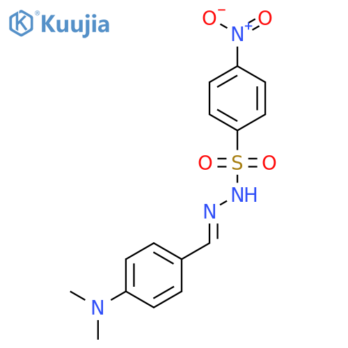 N-[[4-(dimethylamino)phenyl]methylideneamino]-4-nitrobenzenesulfonamide structure