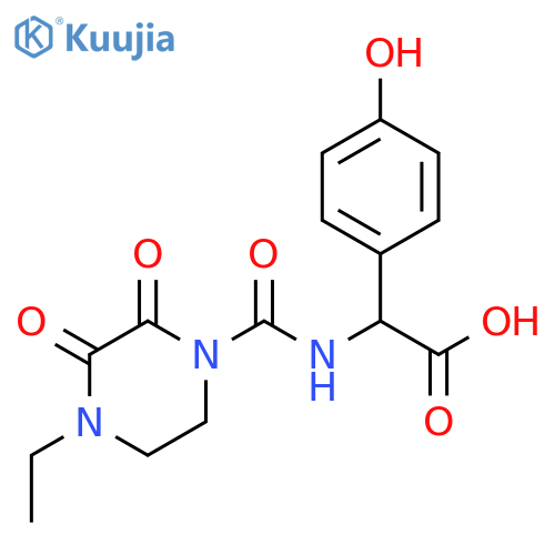(aR)-a-(4-Ethyl-2,3-dioxo-1-piperazinyl)carbonylamino-4-hydroxy-benzeneacetic Acid structure