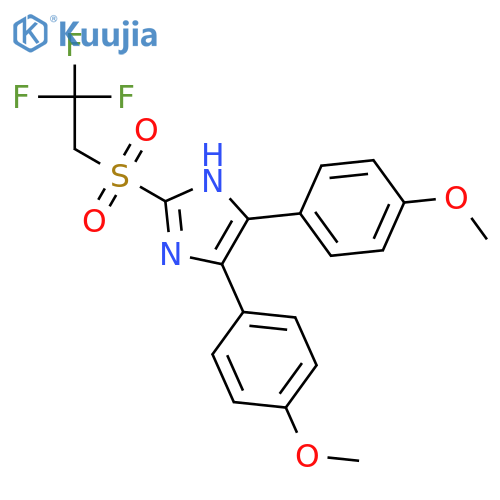 1H-IMIDAZOLE, 4,5-BIS(4-METHOXYPHENYL)-2-[(2,2,2-TRIFLUOROETHYL)SULFONYL]- structure