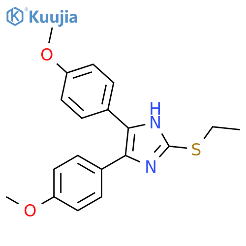 1H-IMIDAZOLE, 2-(ETHYLTHIO)-4,5-BIS(4-METHOXYPHENYL)- structure