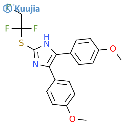 1H-Imidazole, 4,5-bis(4-methoxyphenyl)-2-[(1,1,2-trifluoroethyl)thio]- structure