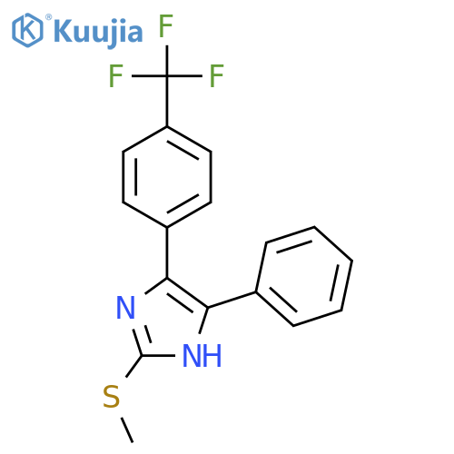 1H-IMIDAZOLE, 2-(METHYLTHIO)-4-PHENYL-5-[4-(TRIFLUOROMETHYL)PHENYL]- structure