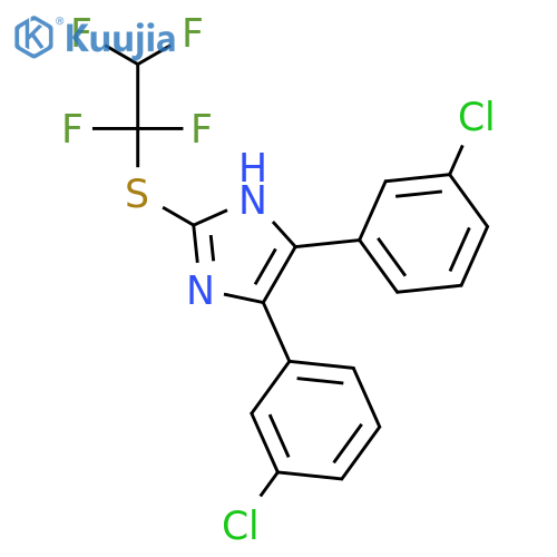 1H-Imidazole, 4,5-bis(3-chlorophenyl)-2-[(1,1,2,2-tetrafluoroethyl)thio]- structure