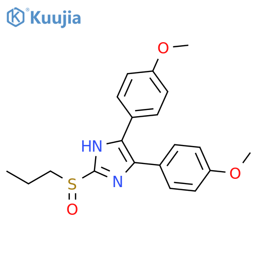 1H-IMIDAZOLE, 4,5-BIS(4-METHOXYPHENYL)-2-(PROPYLSULFINYL)- structure