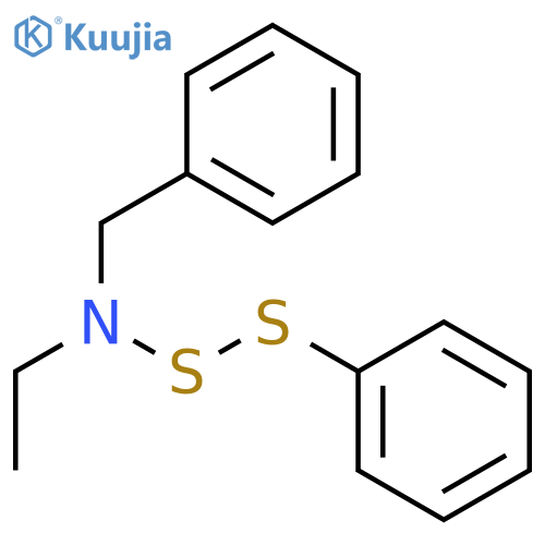 Benzenemethanamine, N-ethyl-N-(phenyldithio)- structure