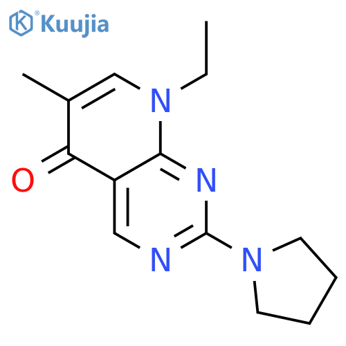 Pyrido[2,3-d]pyrimidin-5(8H)-one, 8-ethyl-6-methyl-2-(1-pyrrolidinyl)- structure