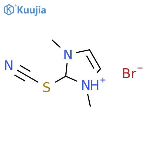 1H-Imidazolium, 1,3-dimethyl-2-thiocyanato-, bromide structure