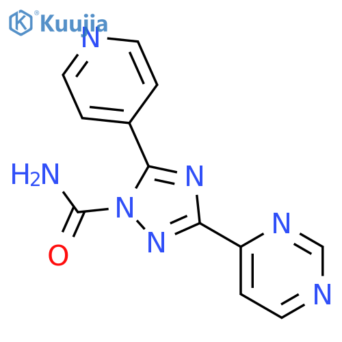 1H-1,2,4-TRIAZOLE-1-CARBOXAMIDE, 5-(4-PYRIDINYL)-3-(4-PYRIMIDINYL)- structure