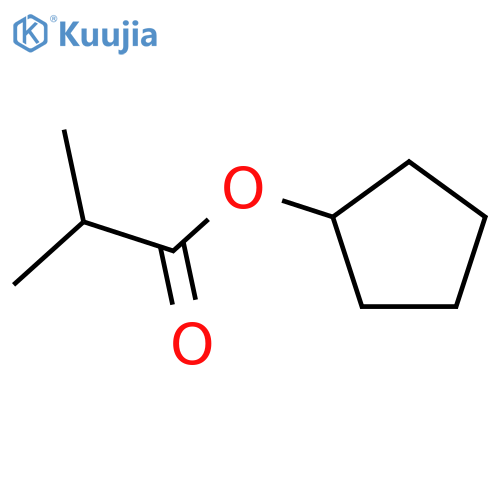Propanoic acid,2-methyl-, cyclopentyl ester structure