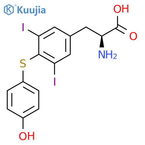 Phenylalanine, 4-[(4-hydroxyphenyl)thio]-3,5-diiodo- structure