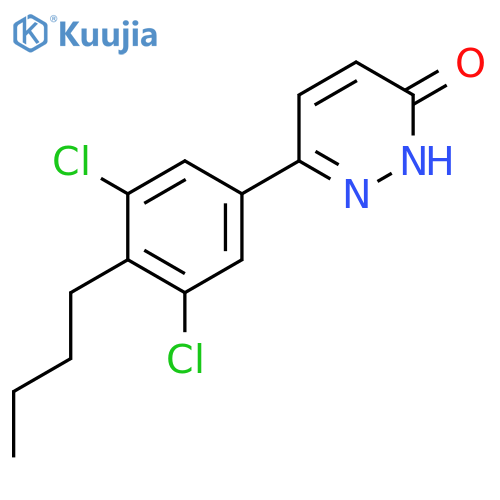 3(2H)-PYRIDAZINONE, 6-(4-BUTYL-3,5-DICHLOROPHENYL)- structure