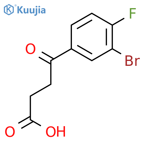 4-(3-Bromo-4-fluorophenyl)-4-oxobutanoic acid structure