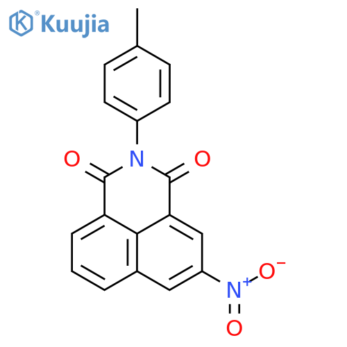 1H-BENZ[DE]ISOQUINOLINE-1,3(2H)-DIONE, 2-(4-METHYLPHENYL)-5-NITRO- structure