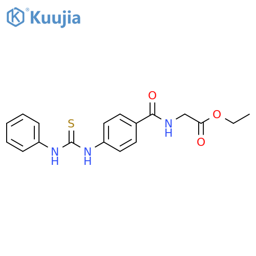 Glycine, N-[4-[[(phenylamino)thioxomethyl]amino]benzoyl]-, ethyl ester structure