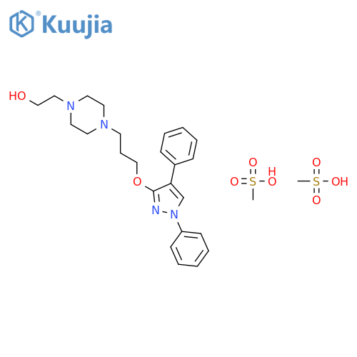 2-(4-{3-[(1,4-diphenyl-1H-pyrazol-3-yl)oxy]propyl}piperazin-1-yl)ethanol dimethanesulfonate (salt) structure