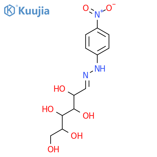 (6e)-6-[(4-nitrophenyl)hydrazinylidene]hexane-1,2,3,4,5-pentol structure