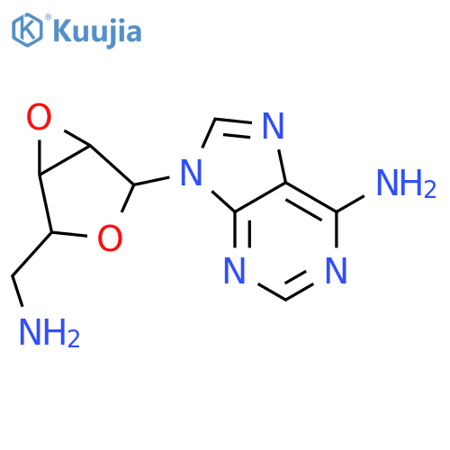 9H-Purin-6-amine,9-(5-amino-2,3-anhydro-5-deoxy-b-D-lyxofuranosyl)- structure
