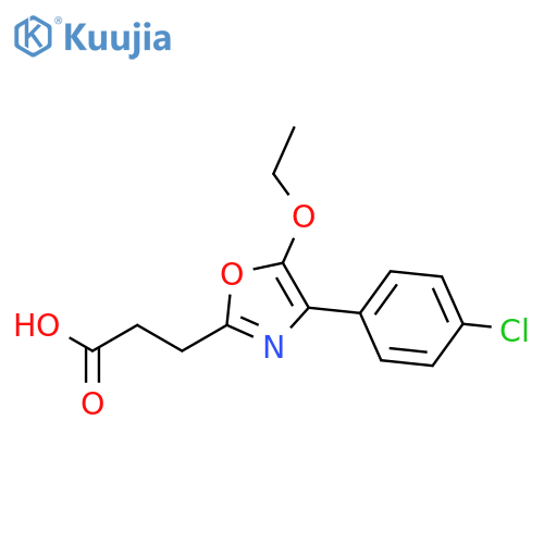 2-Oxazolepropanoic acid, 4-(4-chlorophenyl)-5-ethoxy- structure