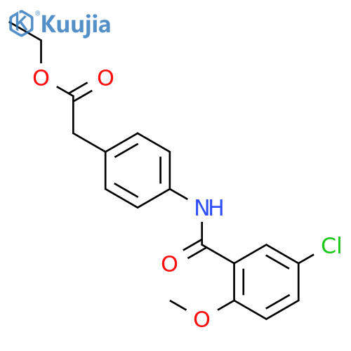 BENZENEACETIC ACID, 4-[(5-CHLORO-2-METHOXYBENZOYL)AMINO]-, ETHYL ESTER structure