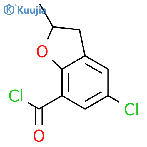 7-BENZOFURANCARBONYL CHLORIDE, 5-CHLORO-2,3-DIHYDRO-2-METHYL- structure