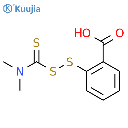 2-[(dimethylcarbamothioyl)disulfanyl]benzoic acid structure