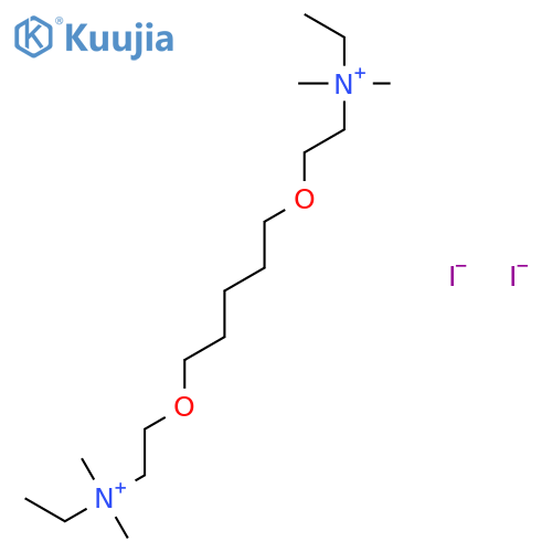 2,2'-[pentane-1,5-diylbis(oxy)]bis(N-ethyl-N,N-dimethylethanaminium) diiodide structure