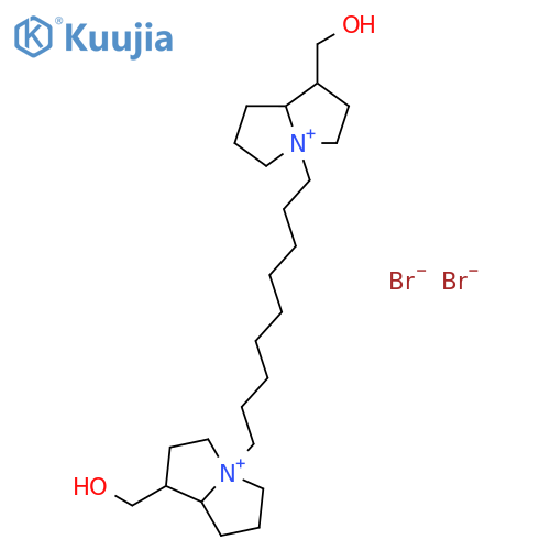(1R,7aR,1'R,7a'R)-4,4'-nonane-1,9-diylbis[1-(hydroxymethyl)hexahydro-1H-pyrrolizinium] dibromide structure