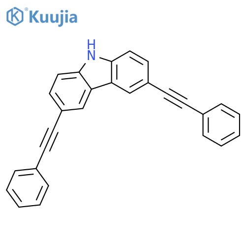 3,6-bis(2-phenylethynyl)-9H-carbazole structure