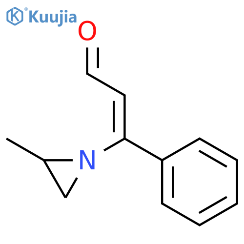 2-Propenal, 3-(2-methyl-1-aziridinyl)-3-phenyl-, (Z)- structure