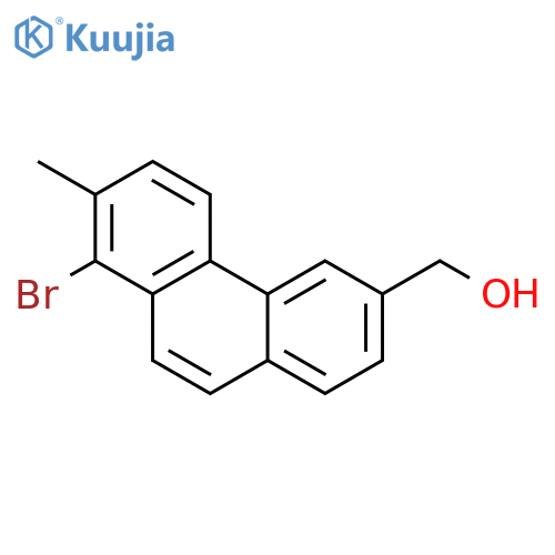 3-Phenanthrenemethanol, 8-bromo-7-methyl- structure