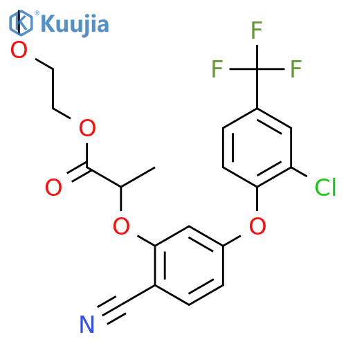 PROPANOIC ACID, 2-[5-[2-CHLORO-4-(TRIFLUOROMETHYL)PHENOXY]-2-CYANOPHENOXY]-, 2-METHOXYETHYL ESTER structure