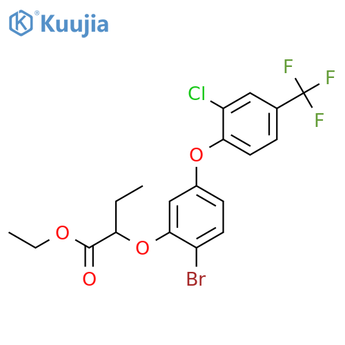 BUTANOIC ACID, 2-[2-BROMO-5-[2-CHLORO-4-(TRIFLUOROMETHYL)PHENOXY]PHENOXY]-, ETHYL ESTER structure