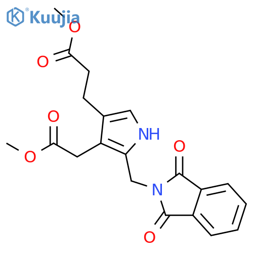 1H-PYRROLE-3-PROPANOIC ACID, 5-[(1,3-DIHYDRO-1,3-DIOXO-2H-ISOINDOL-2-YL)METHYL]-4-(2-METHOXY-2-OXOETHYL)-, METHYL ESTER structure