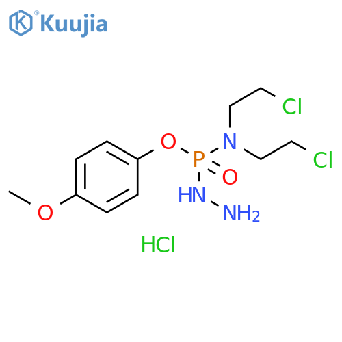 Phosphoramidohydrazidic acid, N,N-bis(2-chloroethyl)-, 4-methoxyphenyl ester, monohydrochloride (9CI) structure