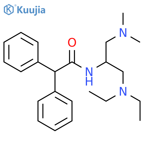 N-[1-(diethylamino)-3-(dimethylamino)propan-2-yl]-2,2-diphenylacetamide structure