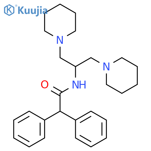 N-[1,3-di(piperidin-1-yl)propan-2-yl]-2,2-diphenylacetamide structure