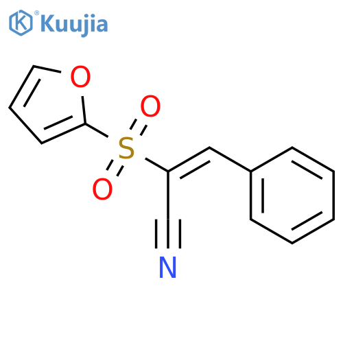 2-PROPENENITRILE, 2-(2-FURANYLSULFONYL)-3-PHENYL- structure