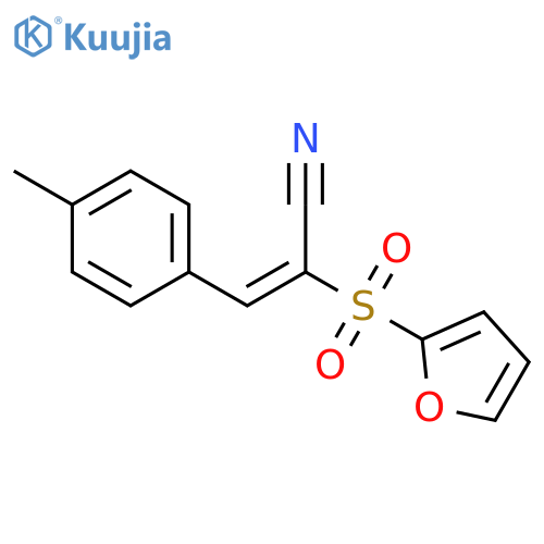 2-Propenenitrile, 2-(2-furanylsulfonyl)-3-(4-methylphenyl)- structure