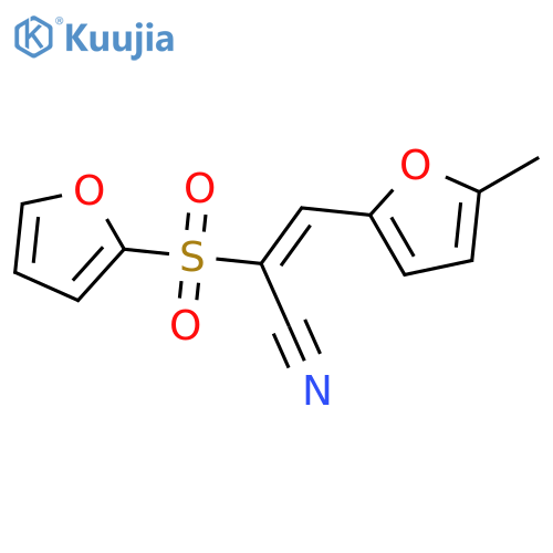 2-PROPENENITRILE, 2-(2-FURANYLSULFONYL)-3-(5-METHYL-2-FURANYL)- structure