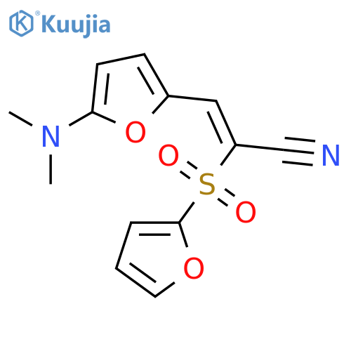 2-Propenenitrile, 3-[5-(dimethylamino)-2-furanyl]-2-(2-furanylsulfonyl)- structure