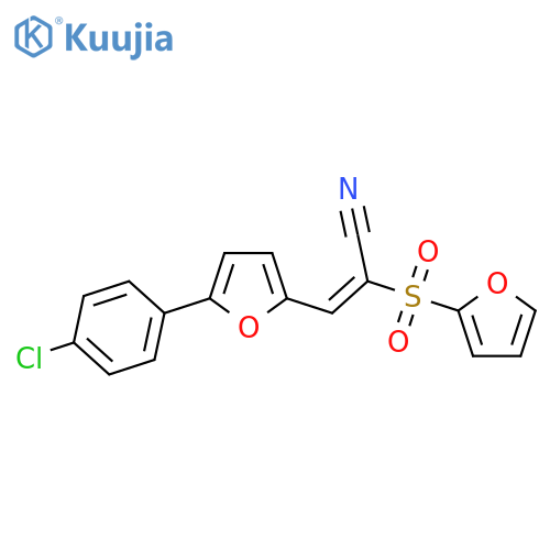2-PROPENENITRILE, 3-[5-(4-CHLOROPHENYL)-2-FURANYL]-2-(2-FURANYLSULFONYL)- structure