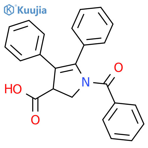 1H-Pyrrole-3-carboxylic acid, 1-benzoyl-2,3-dihydro-4,5-diphenyl-, (-)- structure