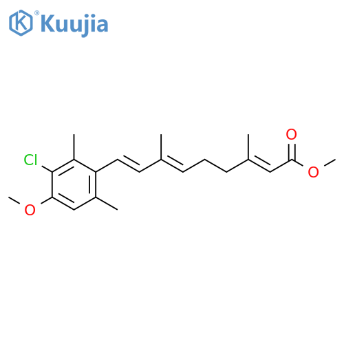2,6,8-Nonatrienoic acid,9-(3-chloro-4-methoxy-2,6-dimethylphenyl)-3,7-dimethyl-, methyl ester,(E,E,E)- structure