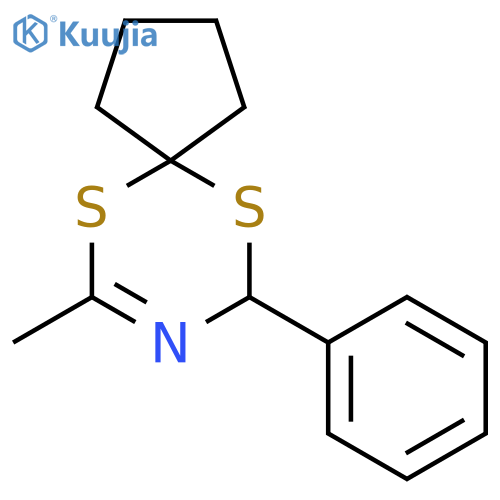 6,10-Dithia-8-azaspiro[4.5]dec-7-ene, 7-methyl-9-phenyl- structure
