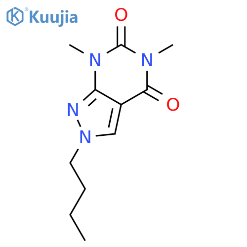 2H-PYRAZOLO[3,4-D]PYRIMIDINE-4,6(5H,7H)-DIONE, 2-BUTYL-5,7-DIMETHYL- structure