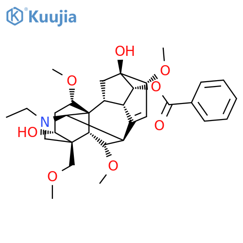 Aconitane-3,13,14-triol, 8,15-didehydro-20-ethyl-1,6,16-trimethoxy-4-(methoxymethyl)-, 14-benzoate, (1α,3α,6α,14α,16β)- structure