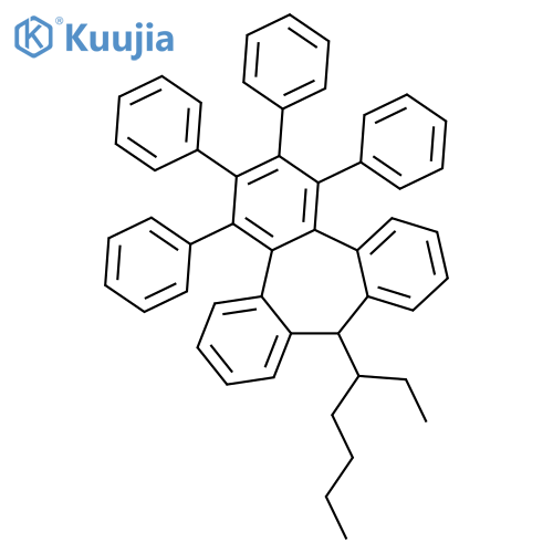9H-Tribenzo[a,c,e]cycloheptene, 9-(1-ethylpentyl)-1,2,3,4-tetraphenyl- structure